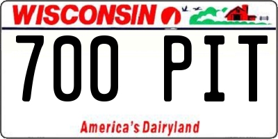 WI license plate 700PIT