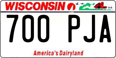 WI license plate 700PJA