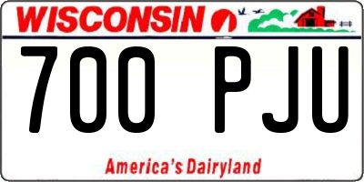 WI license plate 700PJU