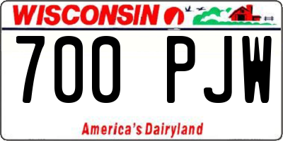 WI license plate 700PJW