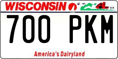 WI license plate 700PKM