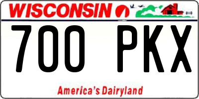 WI license plate 700PKX