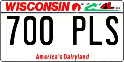 WI license plate 700PLS