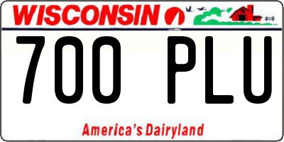 WI license plate 700PLU