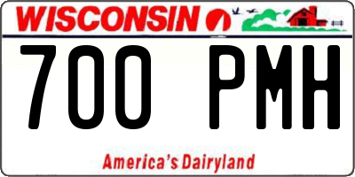 WI license plate 700PMH