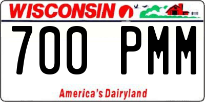 WI license plate 700PMM