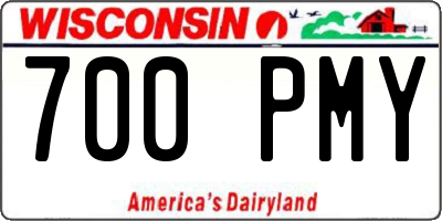 WI license plate 700PMY