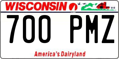 WI license plate 700PMZ