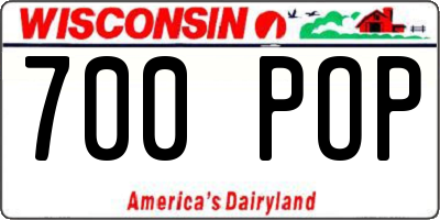 WI license plate 700POP