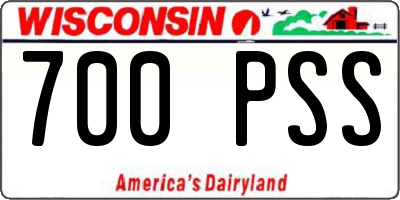 WI license plate 700PSS