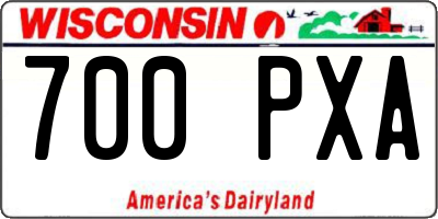 WI license plate 700PXA