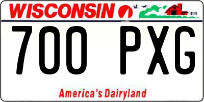 WI license plate 700PXG