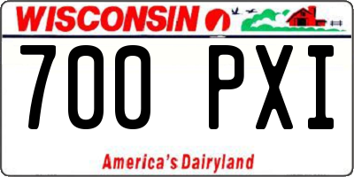 WI license plate 700PXI