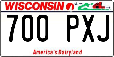 WI license plate 700PXJ