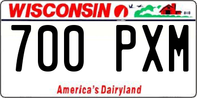 WI license plate 700PXM