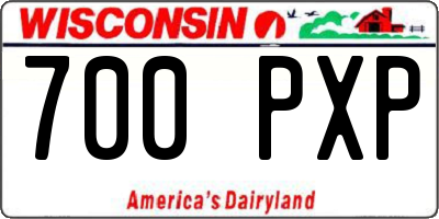 WI license plate 700PXP
