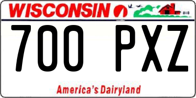 WI license plate 700PXZ