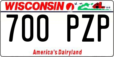 WI license plate 700PZP