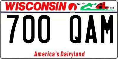 WI license plate 700QAM
