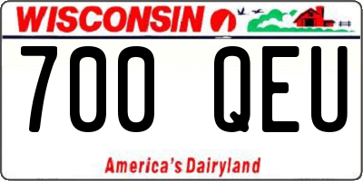 WI license plate 700QEU