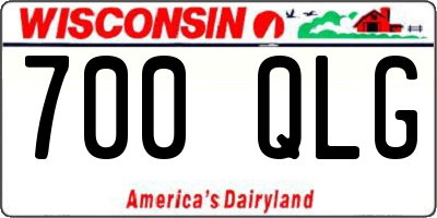 WI license plate 700QLG