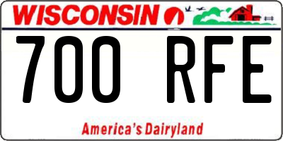 WI license plate 700RFE