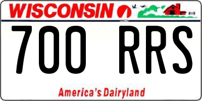 WI license plate 700RRS