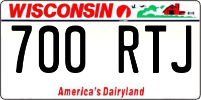 WI license plate 700RTJ