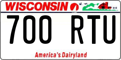 WI license plate 700RTU