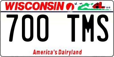WI license plate 700TMS