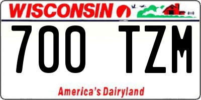 WI license plate 700TZM