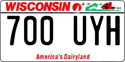 WI license plate 700UYH