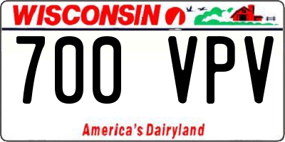 WI license plate 700VPV