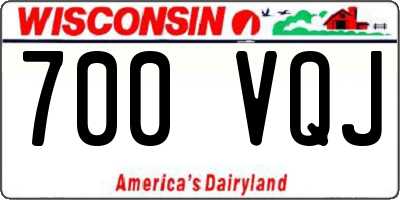 WI license plate 700VQJ