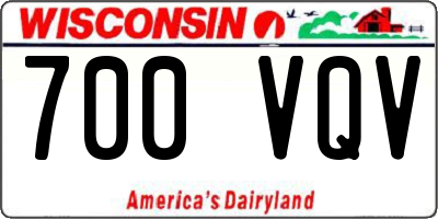 WI license plate 700VQV