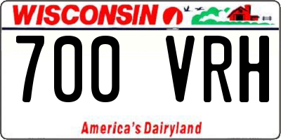 WI license plate 700VRH