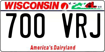 WI license plate 700VRJ