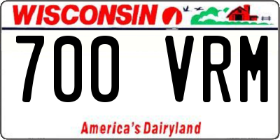 WI license plate 700VRM
