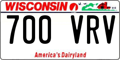 WI license plate 700VRV