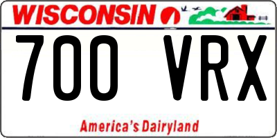 WI license plate 700VRX