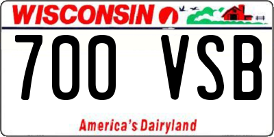 WI license plate 700VSB
