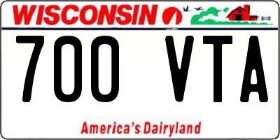 WI license plate 700VTA