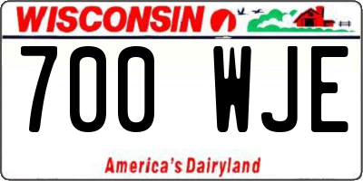 WI license plate 700WJE