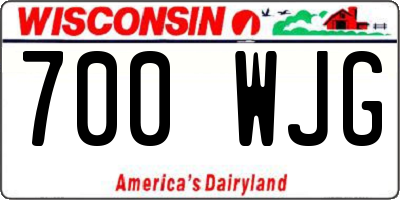 WI license plate 700WJG