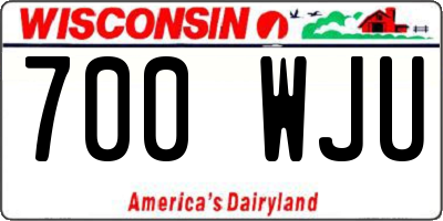 WI license plate 700WJU
