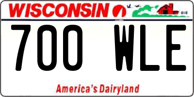WI license plate 700WLE