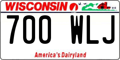 WI license plate 700WLJ
