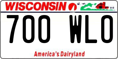 WI license plate 700WLO
