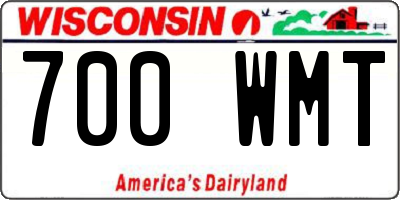 WI license plate 700WMT