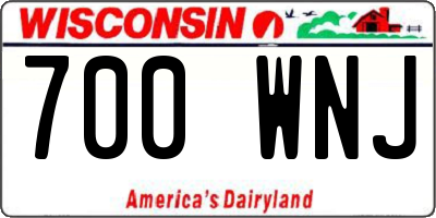 WI license plate 700WNJ